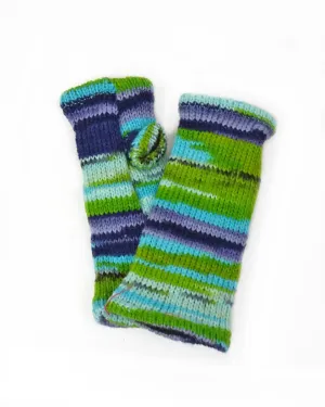 Multi-Striped Fingerless Gloves