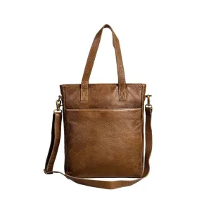 Myra Open Plain Leather Bag